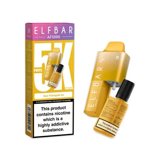 Elf Bar AF5000 Disposable Vape | Sour Pineapple Ice | 20mg |