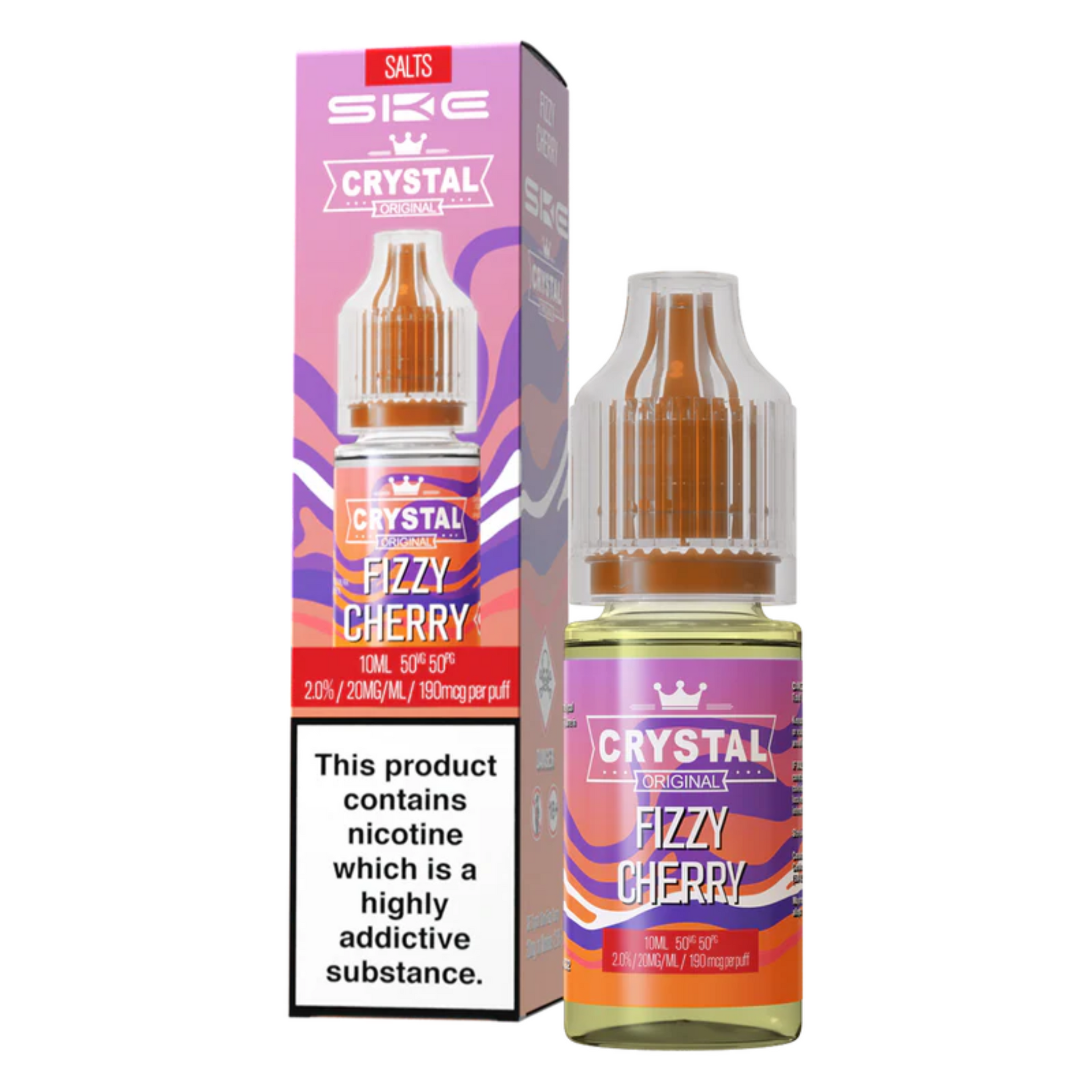 ske crystal vape liquid SKE Crystal Nic Salt | Fizzy Cherry 10ml | 20mg