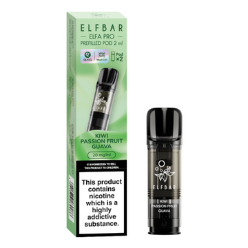 ElfBar Elfa Pro Prefilled Pods - 20mg - Pack of 2 - Kiwi Passion Fruit Guava