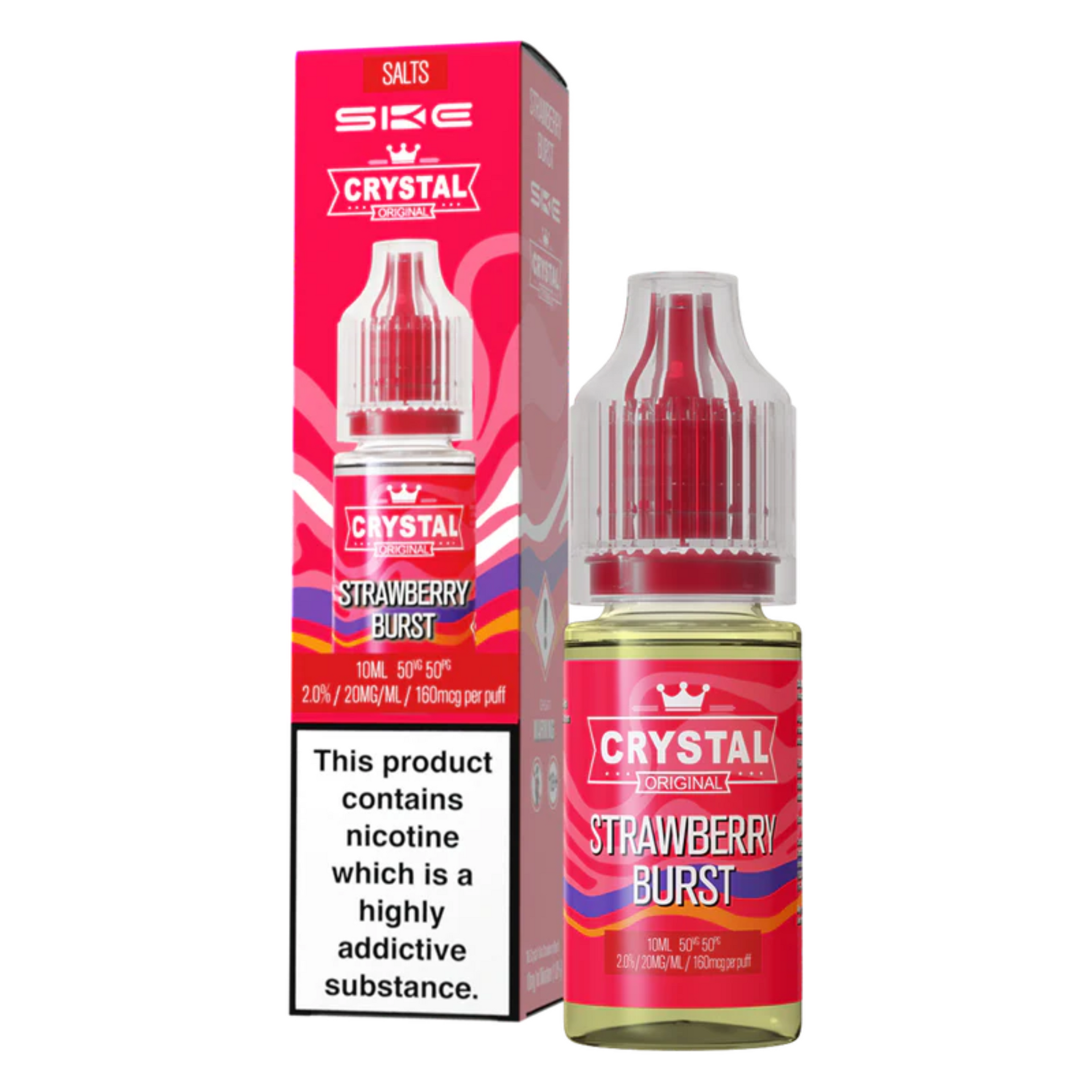 Strawberry Blast Vape Juice SKE Crystal Nic Salt | Strawberry Burst 10ml