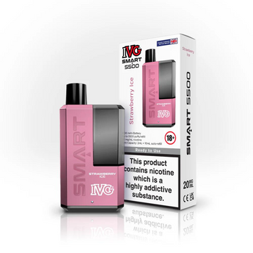 disposable vapes ivg smart 5500 vapes  strawberry flavoured vapes